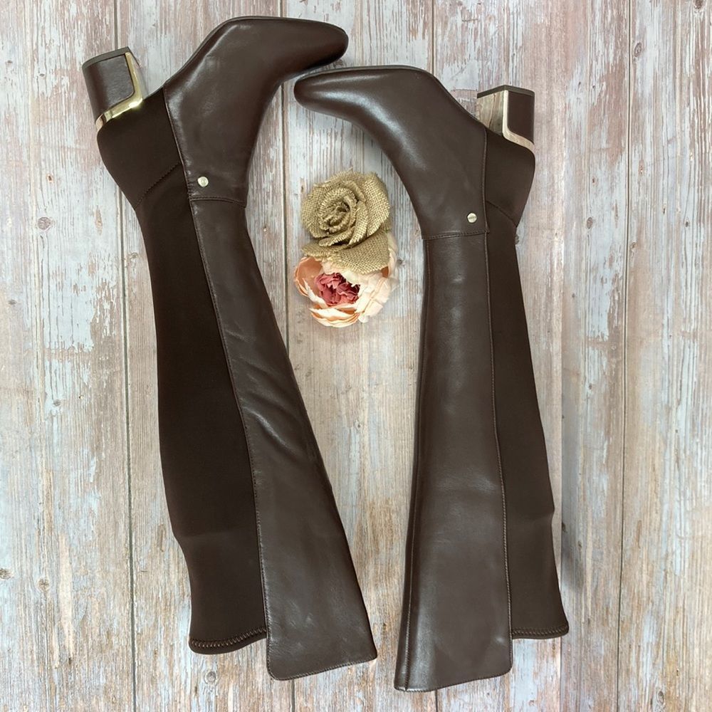 DKNY Cora Brown Leather Boots